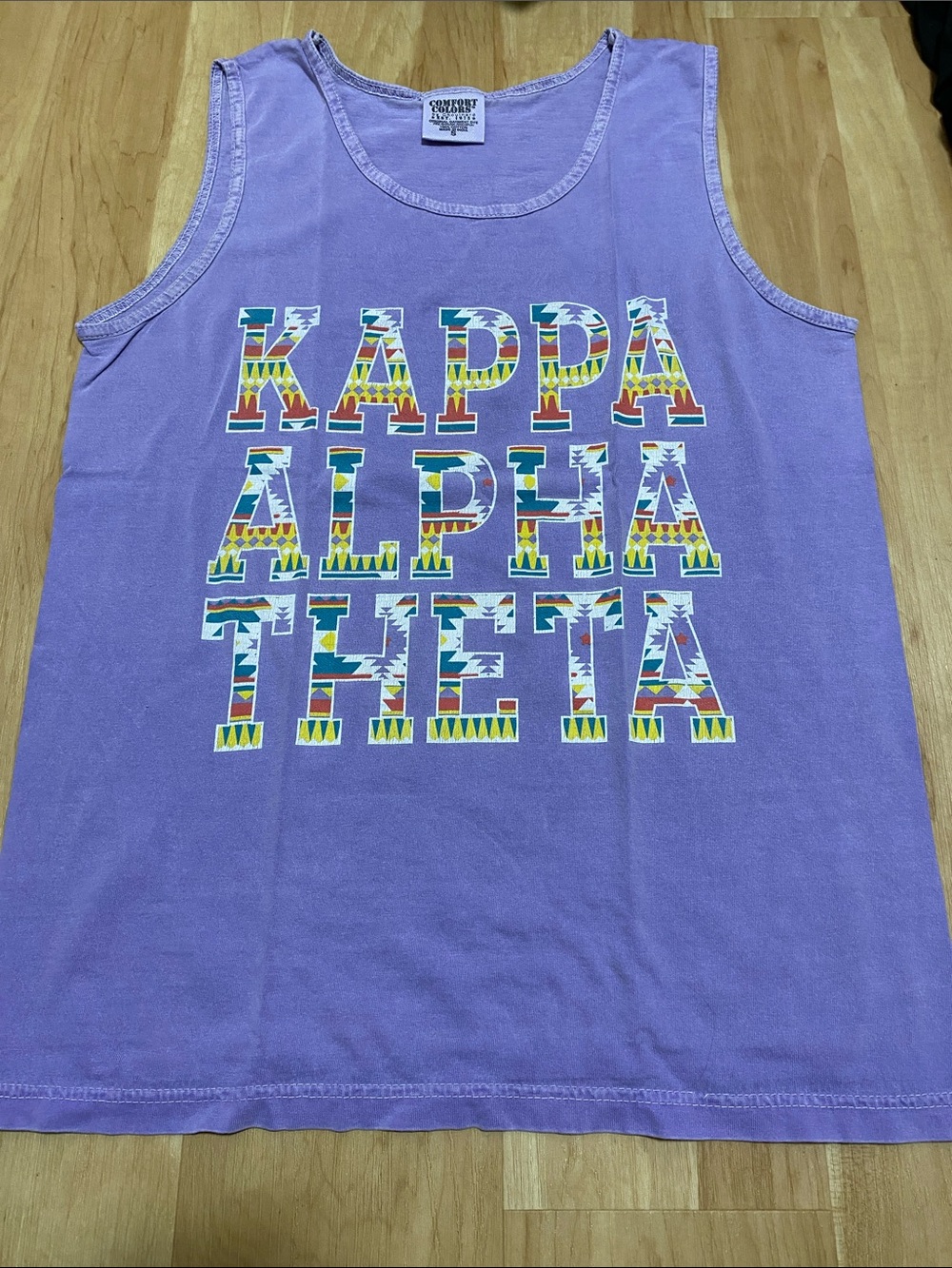 Kappa Alpha Theta purple Aztec tank S